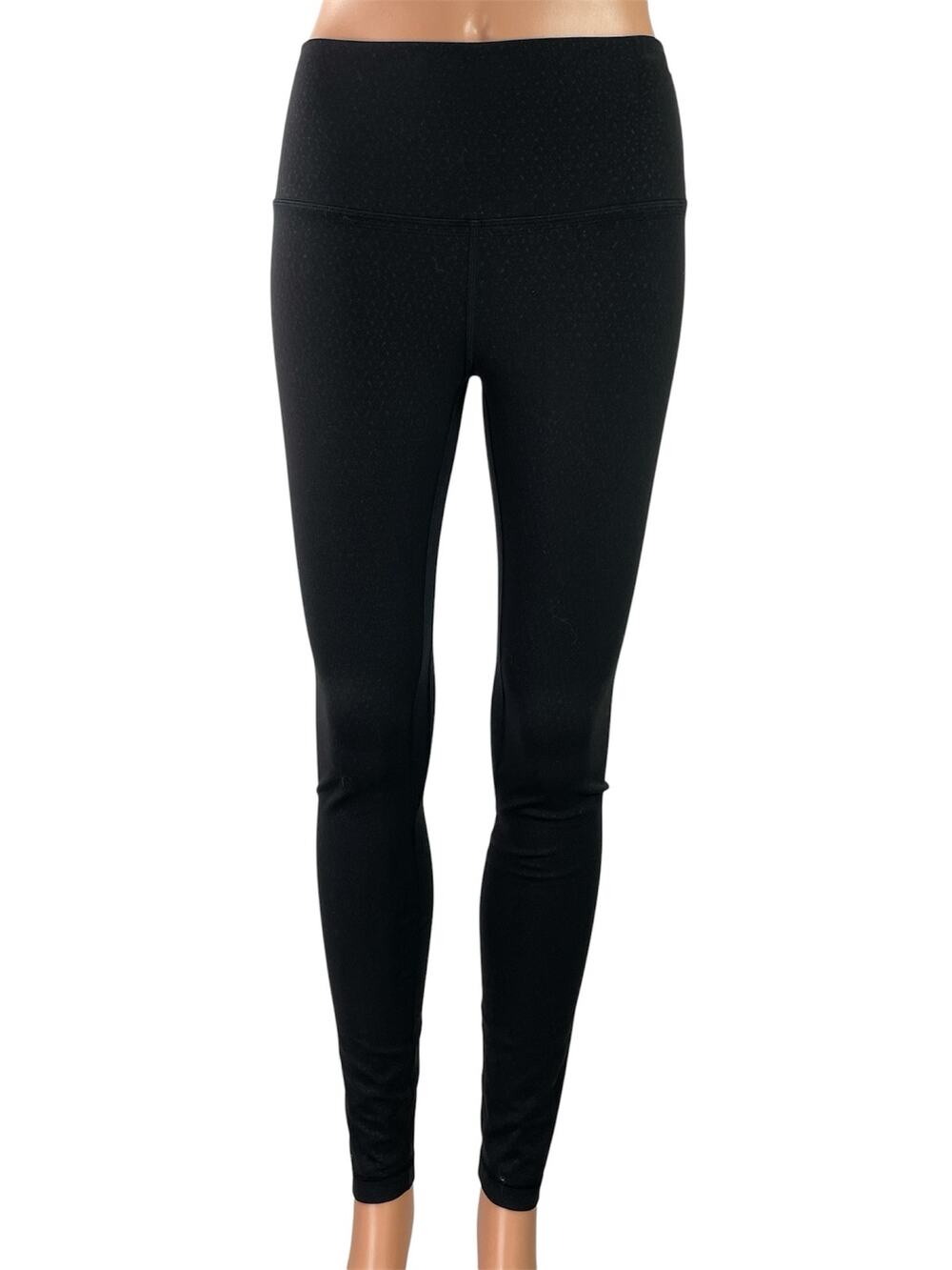 Lululemon Womens Black Mid Rise Athletic Activewear Yoga Skinny Leggings Pants 6